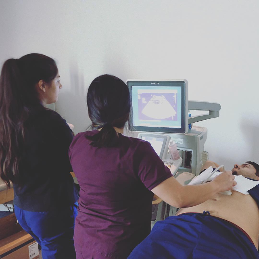 sonography class at Modern Technology School